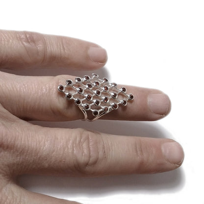 Granato Anello TURBOT in argento 925 ANELLO artigianale con pietre | GIOIELLI ARGENTO