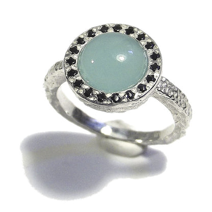 Anello BAGHYA fascia in argento 925 ANELLO artigianale con pietra – immagine1