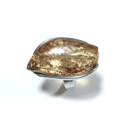 Anello con pietra in argento 925 ANELLO artigianale Ambra – immagine7