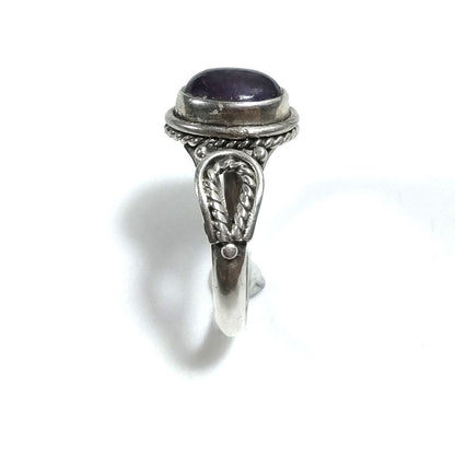 Anello con pietra in argento 925 con Ametista | GIOIELLI IN ARGENTO