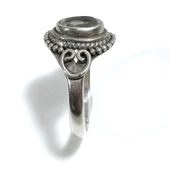 Anello con pietra in argento 925 con Cristallo di rocca | GIOIELLI IN ARGENTO