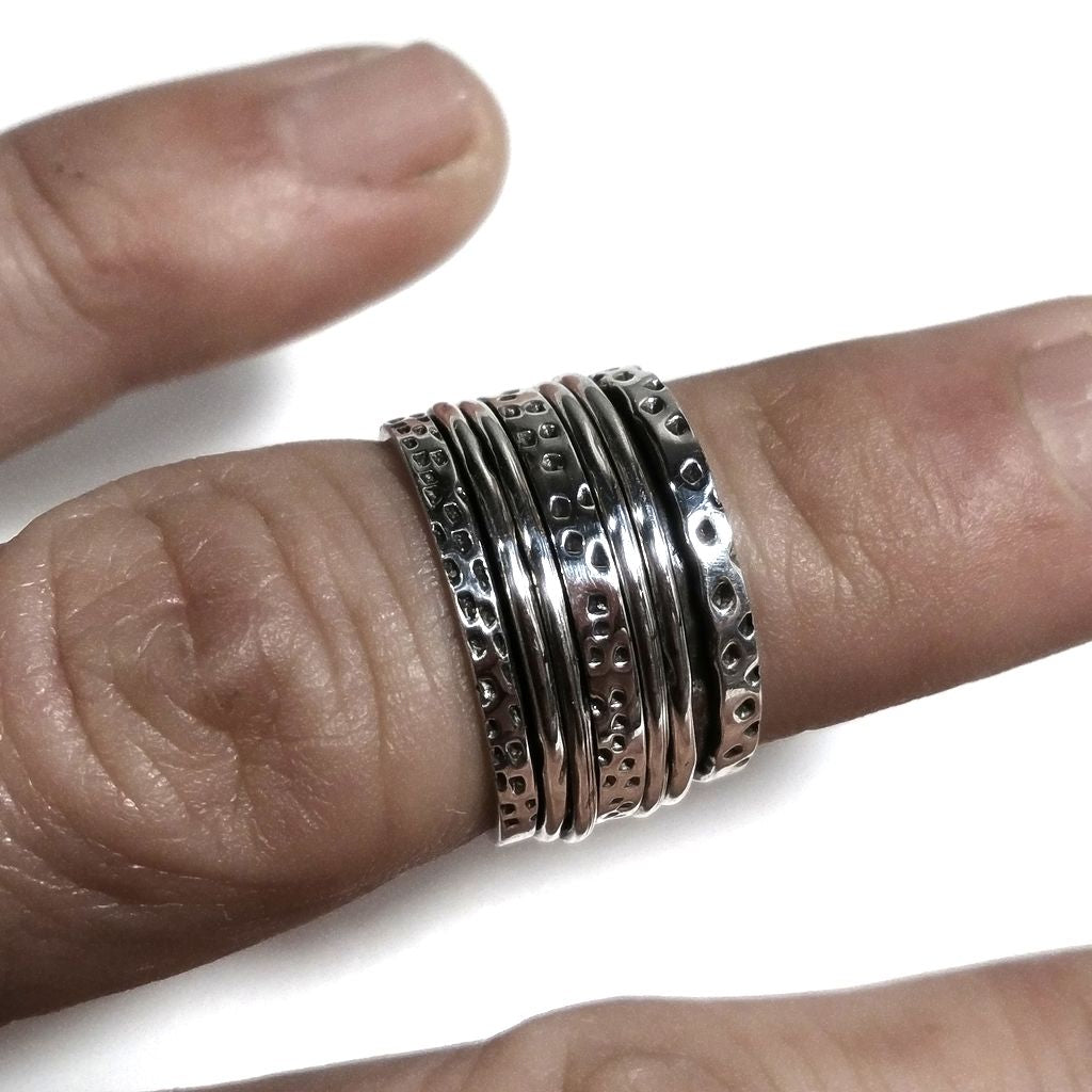 Anello fascia in argento 925 ANELLO artigianale antistress | GIOIELLI IN ARGENTO