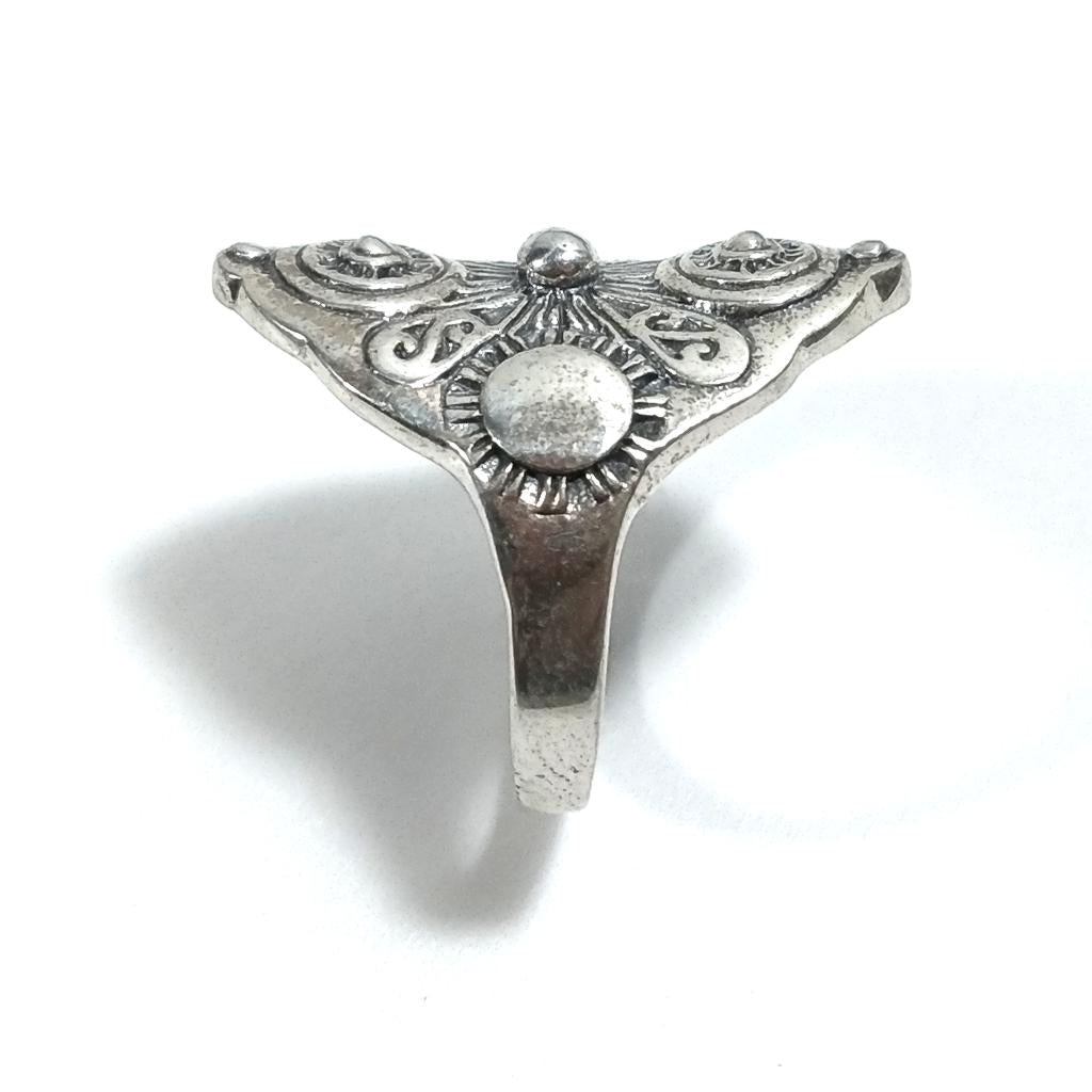 ANELLO ETNICO in argento 925 Anello d'argento largo | GIOIELLI ETNICI – immagine2
