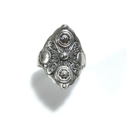 ANELLO ETNICO in argento 925 Anello d'argento largo | GIOIELLI ETNICI – immagine1