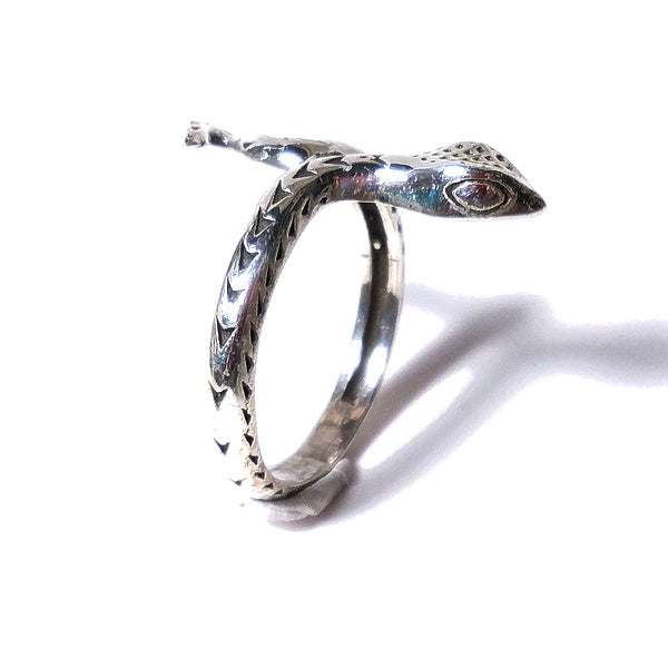 ANELLO SERPENTE in argento 925 artigianale - NAGA