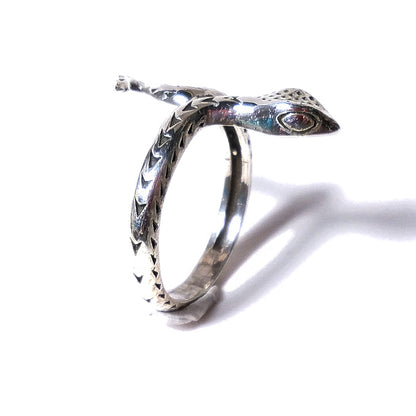 ANELLO SERPENTE in argento 925 artigianale - NAGA