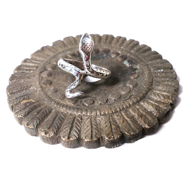 ANELLO SERPENTE in argento 925 artigianale - NAGA