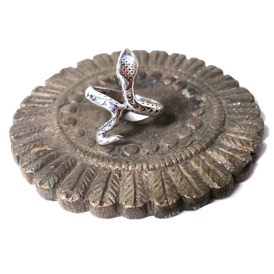 ANELLO SERPENTE in argento 925 artigianale - NAGA