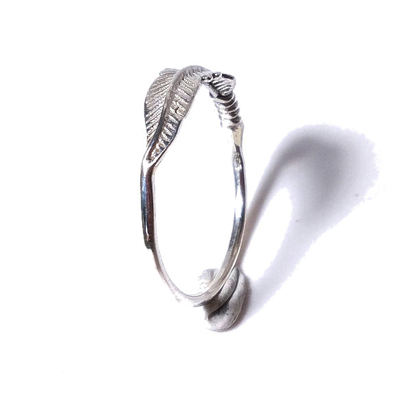 ANELLO PIUMA in argento 925 artigianale - MAYA