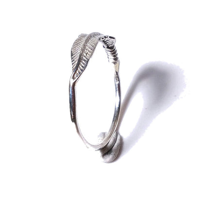 ANELLO PIUMA in argento 925 artigianale - MAYA