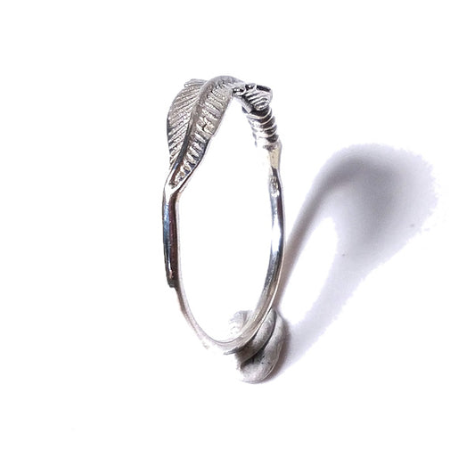 ANELLO PIUMA in argento 925 artigianale - MAYA