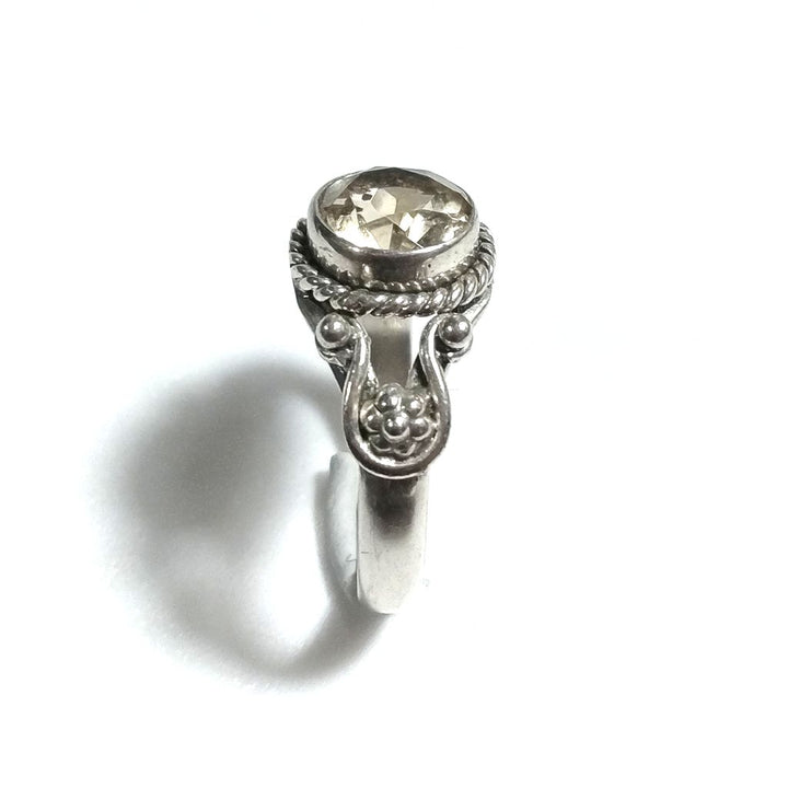 Anello con pietra in argento 925 con Quarzo CITRINO | GIOIELLI ETNICI