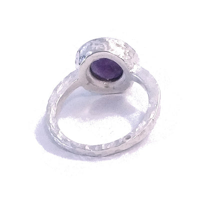 Anello BAGHYA fascia in argento 925 ANELLO artigianale con pietra | ANELLI artigianali