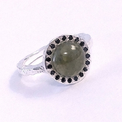 Anello BAGHYA fascia in argento 925 ANELLO artigianale con pietra | ANELLI artigianali