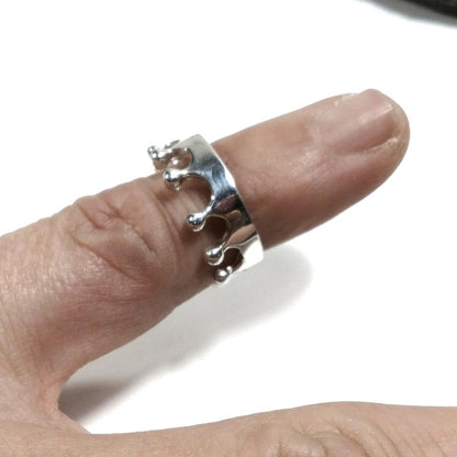 Anello fascia in argento 925 ANELLO artigianale | CORONA