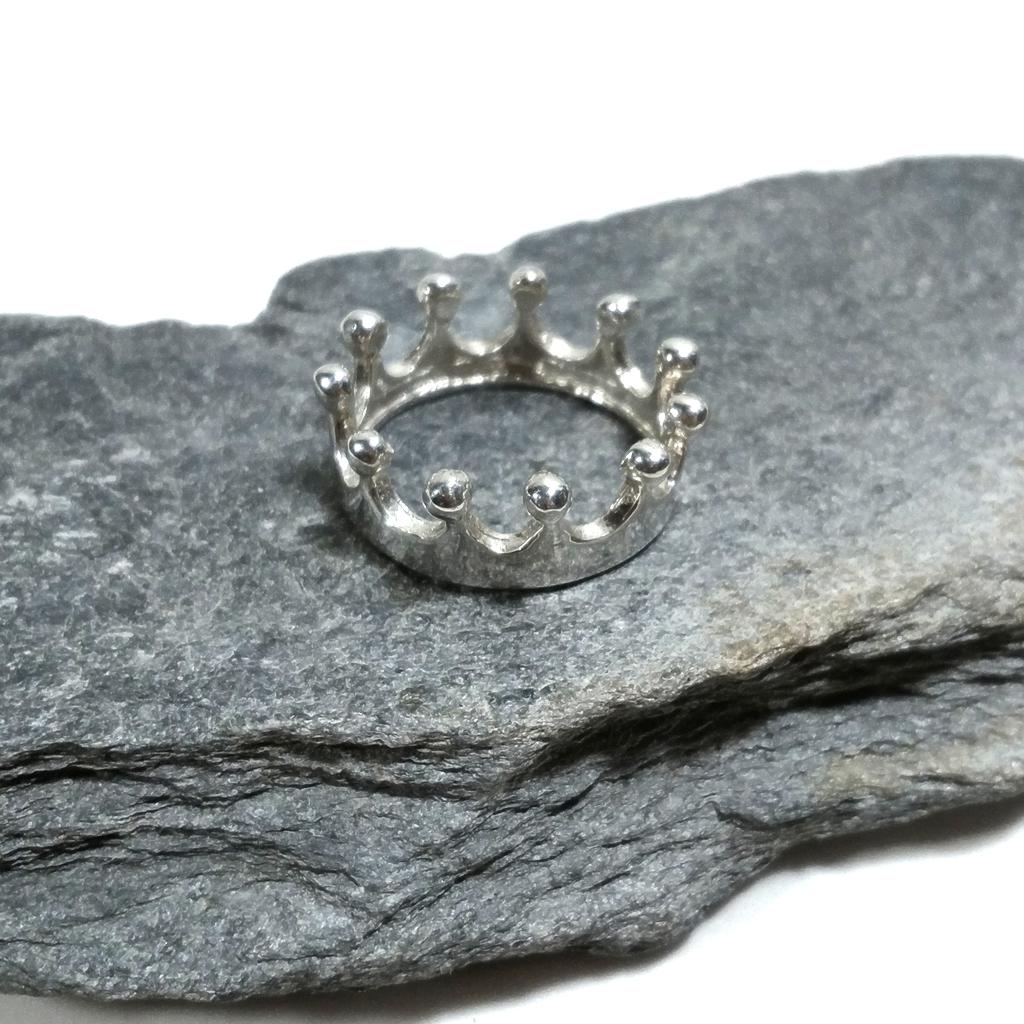 Anello fascia in argento 925 ANELLO artigianale | CORONA