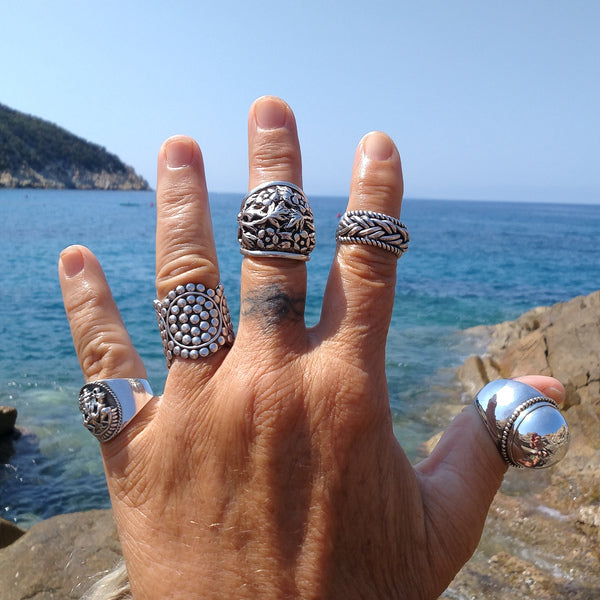 ANELLO etnico LADLI in argento 925 ANELLO artigianale | ANELLO ARGENTO