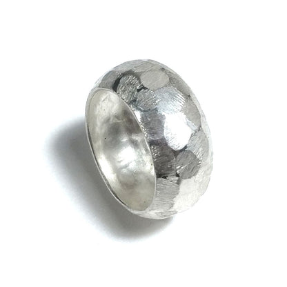 Anello fascia in argento 925 Anello d'argento | GIOIELLI ARGENTO | martellato