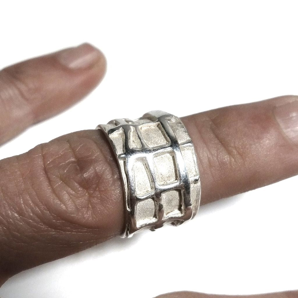 Anello fascia in argento 925 Anello d'argento - NEMO