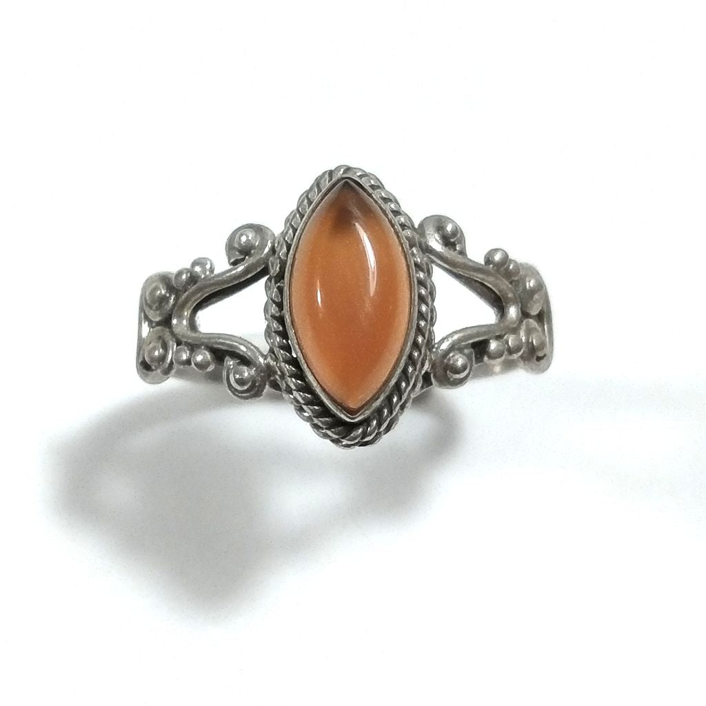 Anello con pietra in argento 925 con Corniola | GIOIELLI IN ARGENTO