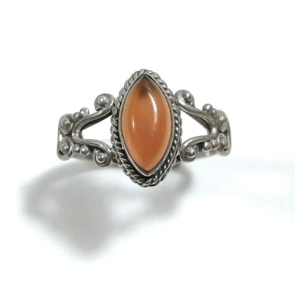 Anello con pietra in argento 925 con Corniola | GIOIELLI IN ARGENTO