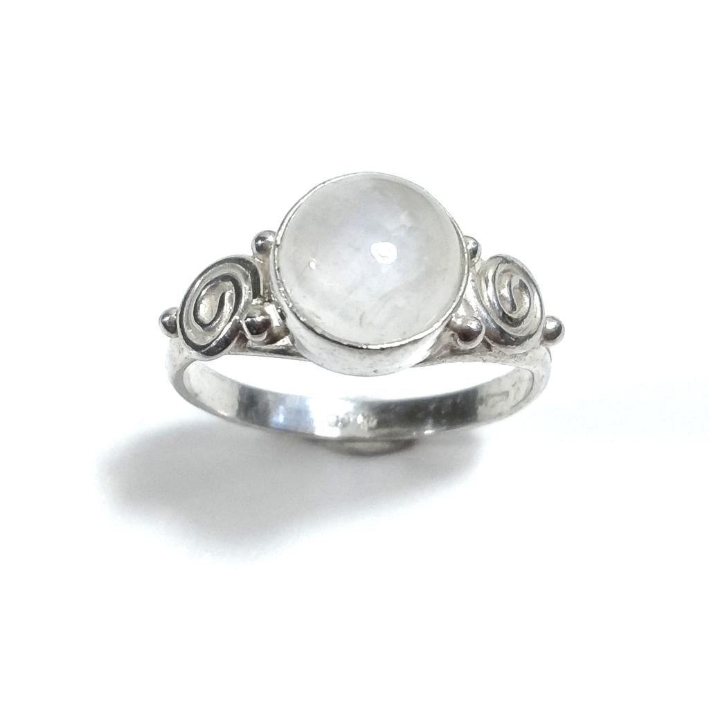 Anello con pietra in argento 925 con Pietra di luna | GIOIELLI IN ARGENTO