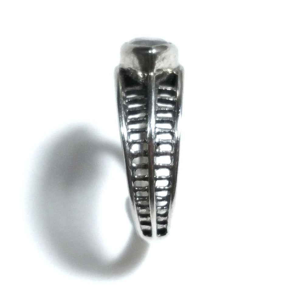 Anello fascia in argento 925 Anello con pietra Labradorite | ANELLI ARGENTO