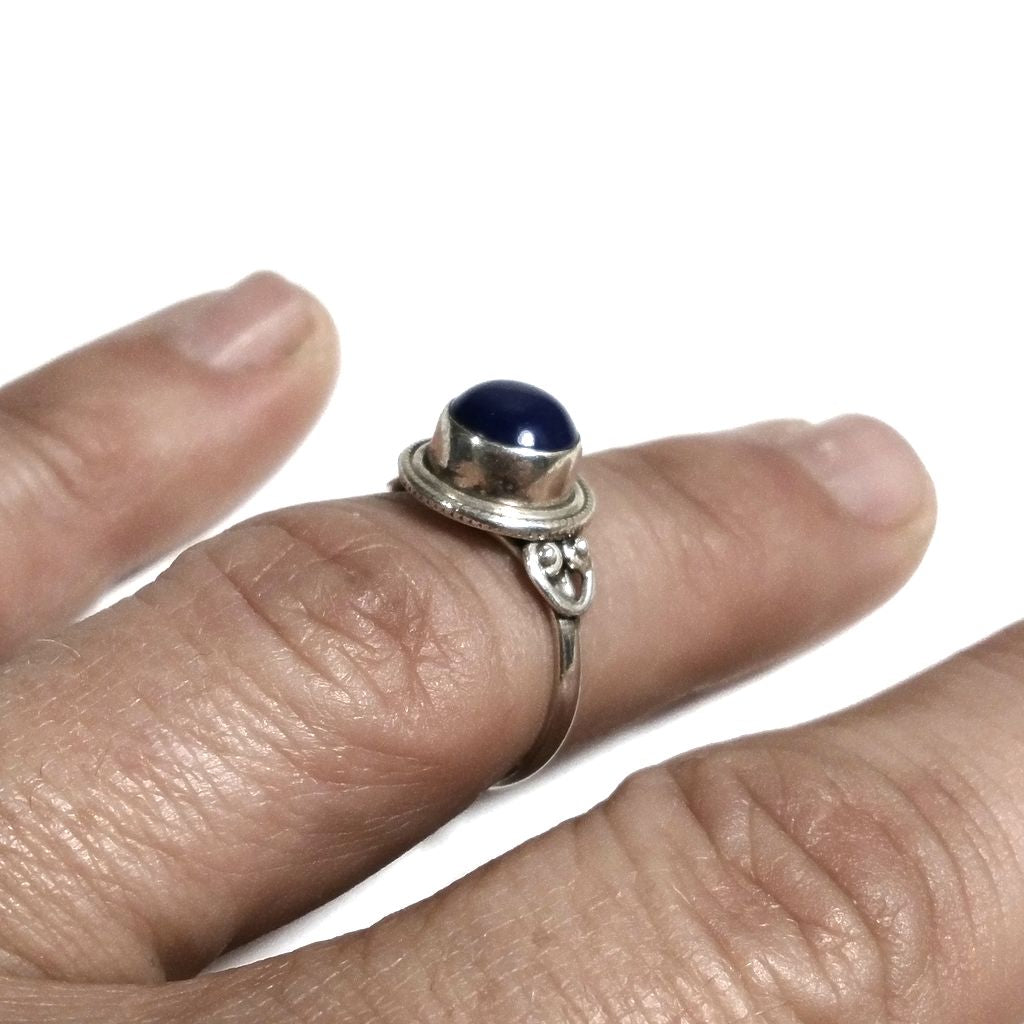 Anello con pietra in argento 925 con Lapislazzuli | GIOIELLI ETNICI