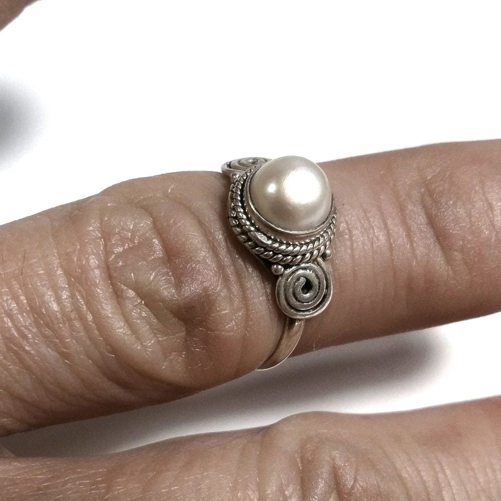 Anello con pietra in argento 925 con Perla | GIOIELLI ETNICI