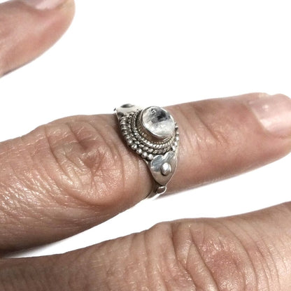Copia del Anello con pietra in argento 925 con PIETRA DI LUNA | GIOIELLI ETNICI