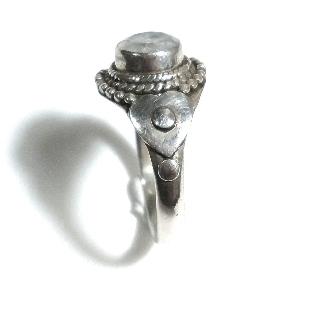 Copia del Anello con pietra in argento 925 con PIETRA DI LUNA | GIOIELLI ETNICI