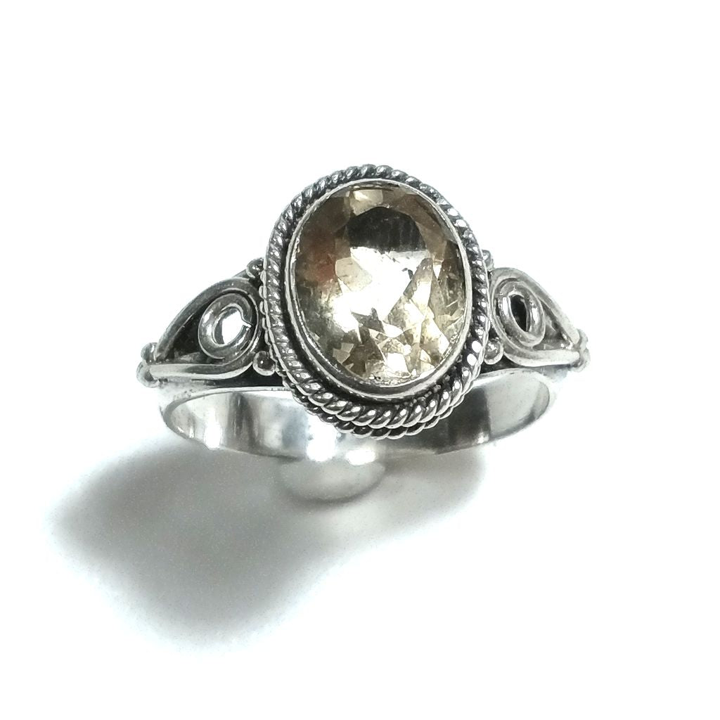 Anello con pietra in argento 925 con Quarzo CITRINO | GIOIELLI ETNICI