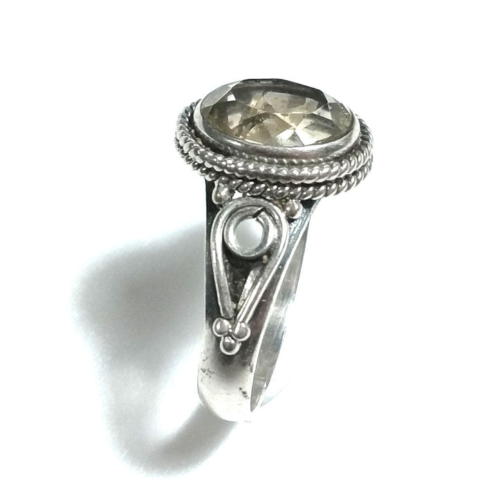 Anello con pietra in argento 925 con Quarzo CITRINO | GIOIELLI ETNICI