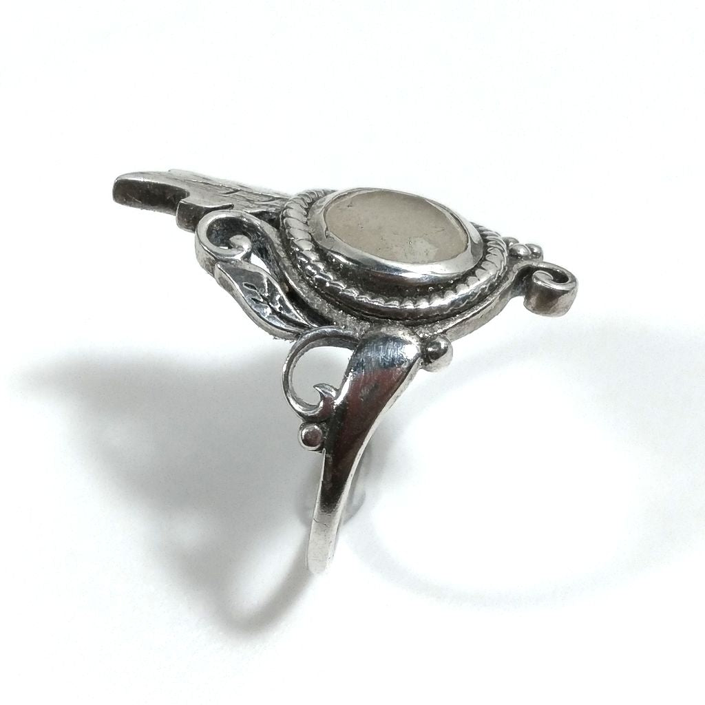 Anello con pietra in argento 925 con Quarzo rosa | GIOIELLI IN ARGENTO