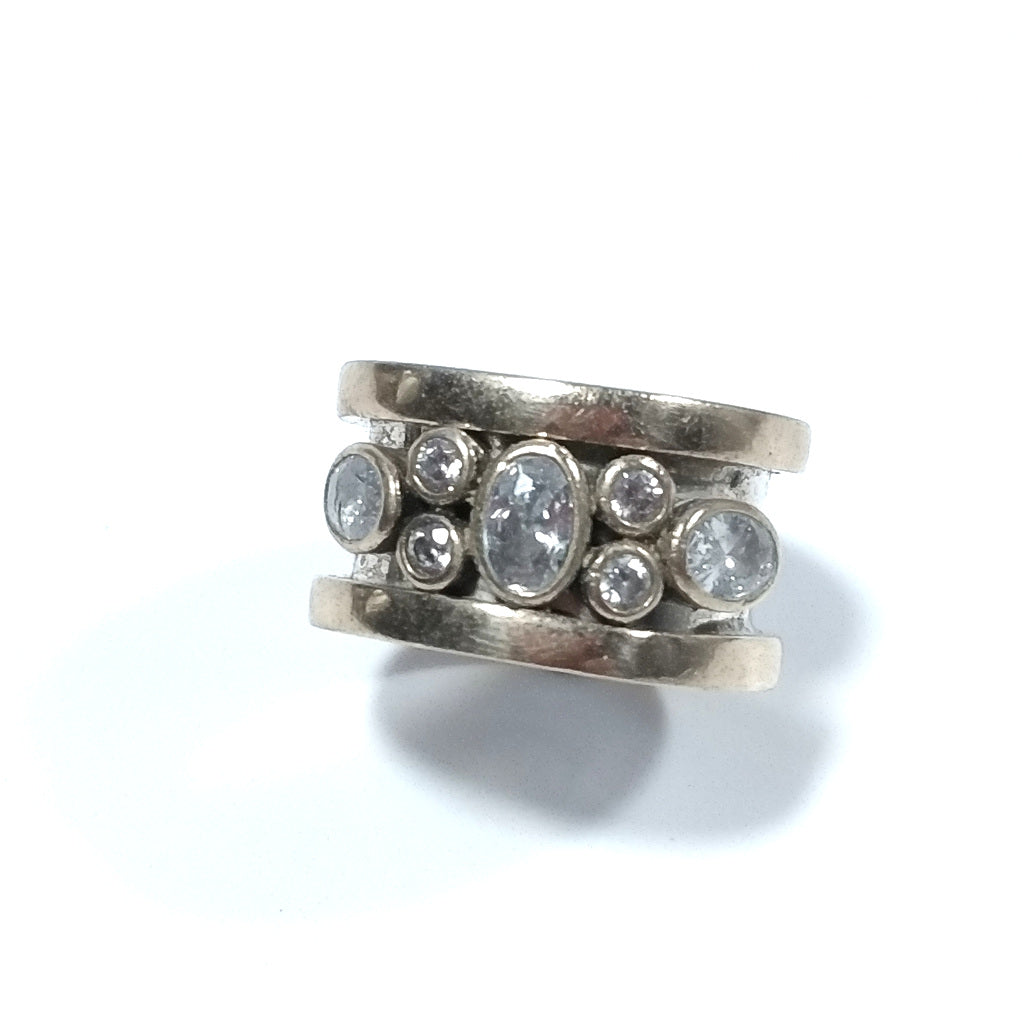 Anello fasciain argento 925ANELLO artigianaleZircone | ANELLI ARGENTO