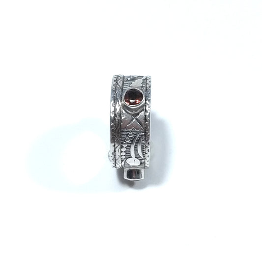 Anello fasciain argento 925ANELLO artigianaleGranato | ANELLI ARGENTO