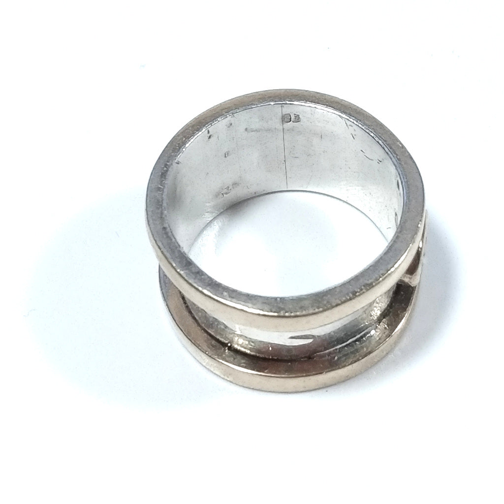 Anello fascia in argento 925 ANELLO artigianale Zircone | ANELLI ARGENTO – immagine3