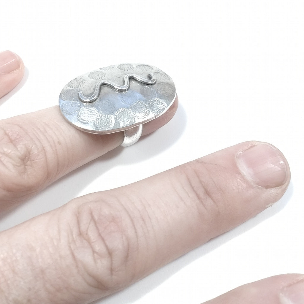 Anello etnico in argento 925 artigianale - KHEDA