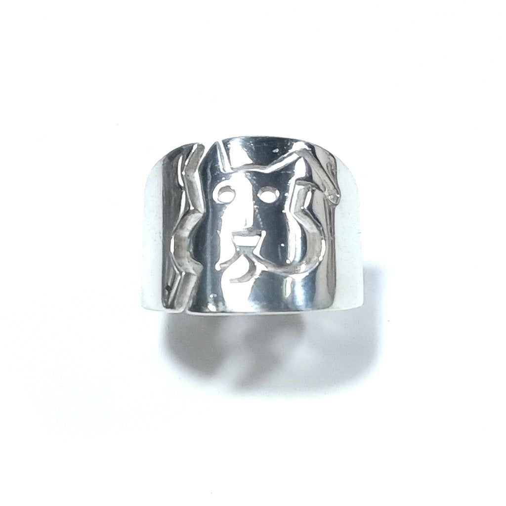 Anello fascia in argento 925 ANELLO artigianale | Cane