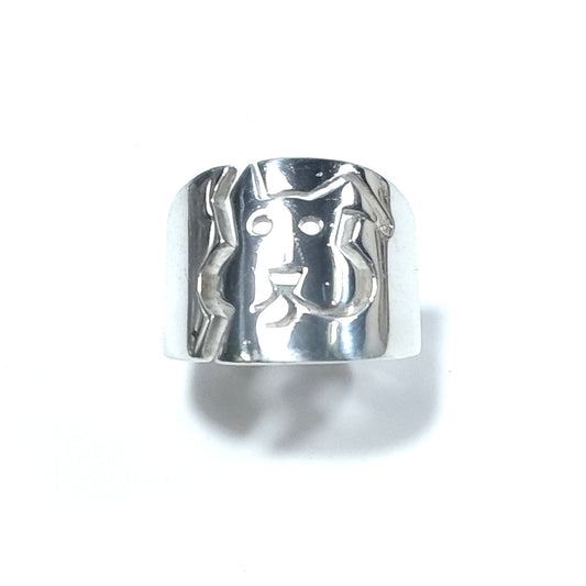 Anello fascia in argento 925 ANELLO artigianale | Cane