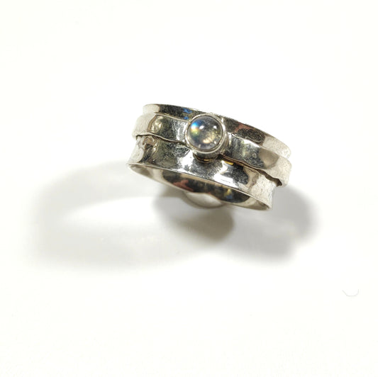 Anello antistress ANBU con pietra in argento 925