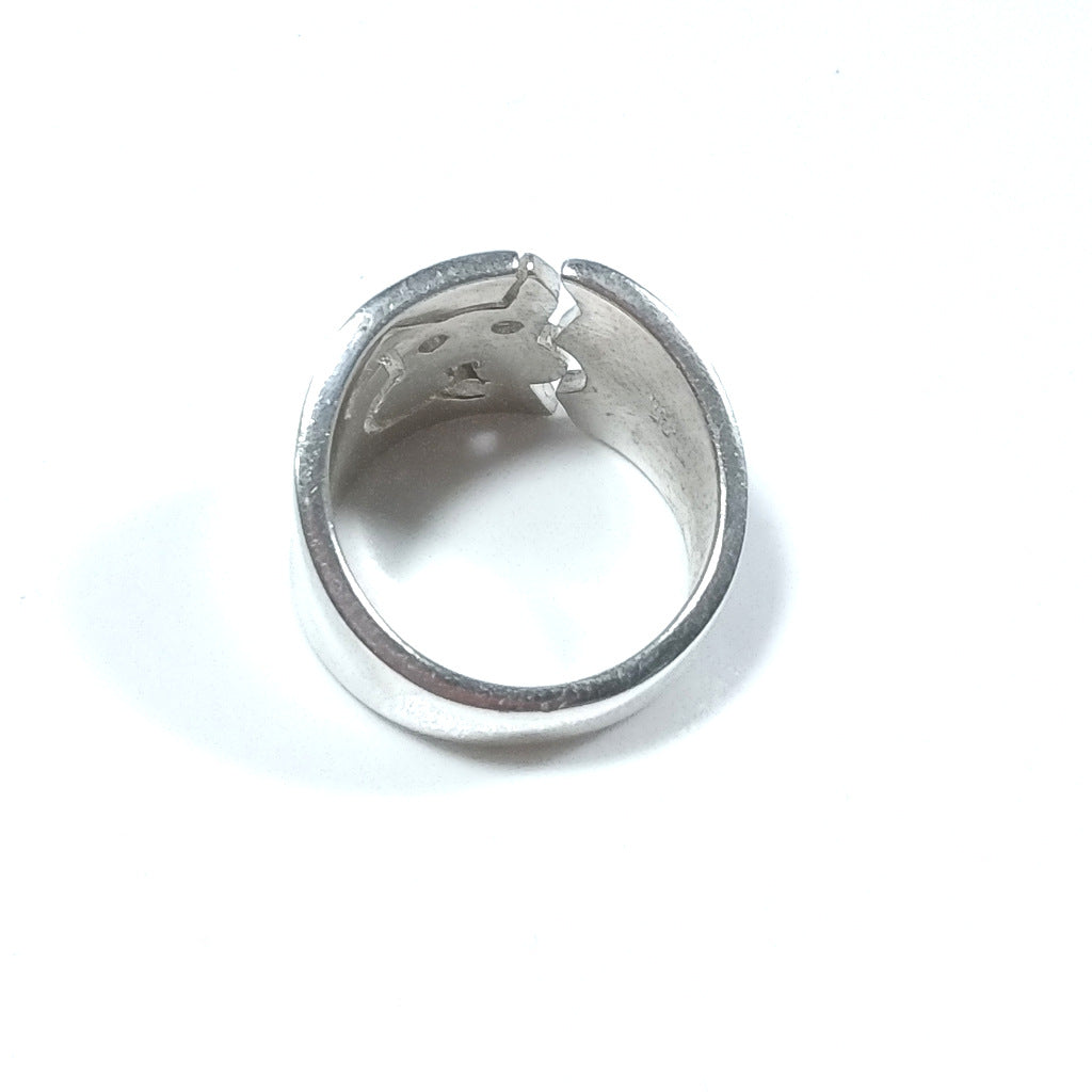 Anello fascia in argento 925 ANELLO artigianale | Cane – immagine5