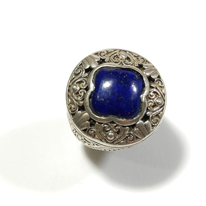 ANELLO ETNICO argento 925 Lapislazzuli - BHOJA