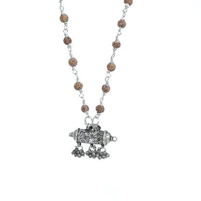 Collana ETNICA Japa Mala - 54 Rudraksha 5 mukhi – immagine3
