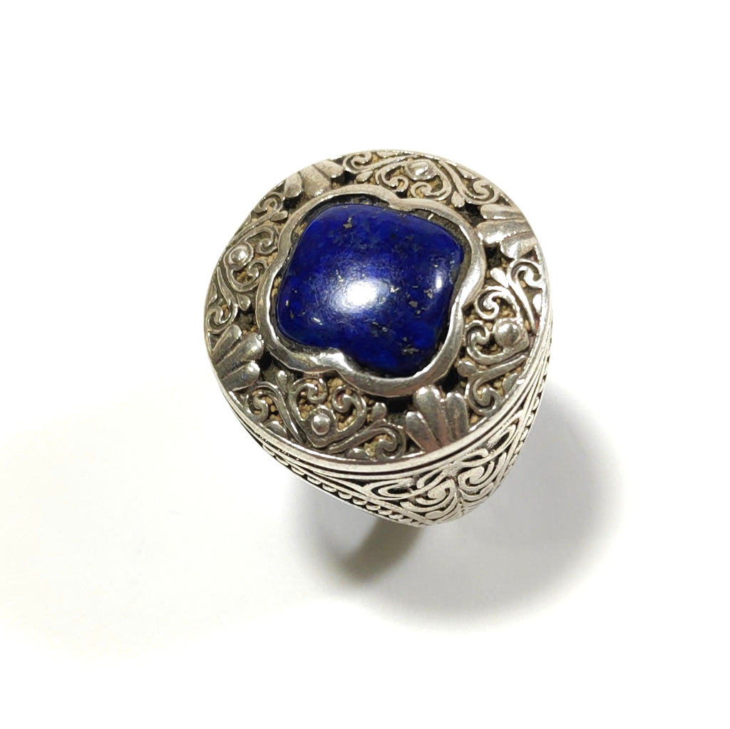 ANELLO ETNICOin argento 925ANELLO artigianaleLapislazzuli,  | ANELLI ARGENTO