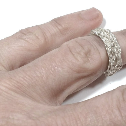 Anello fascia in argento 925 ANELLO artigianale | PEZZO UNICO – immagine6