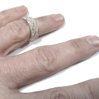 Anello fascia in argento 925 ANELLO artigianale | PEZZO UNICO – immagine2