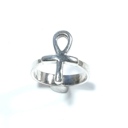 ANELLO ETNICO in argento 925 ANELLO artigianale | ANKH Chiave della vita – immagine8