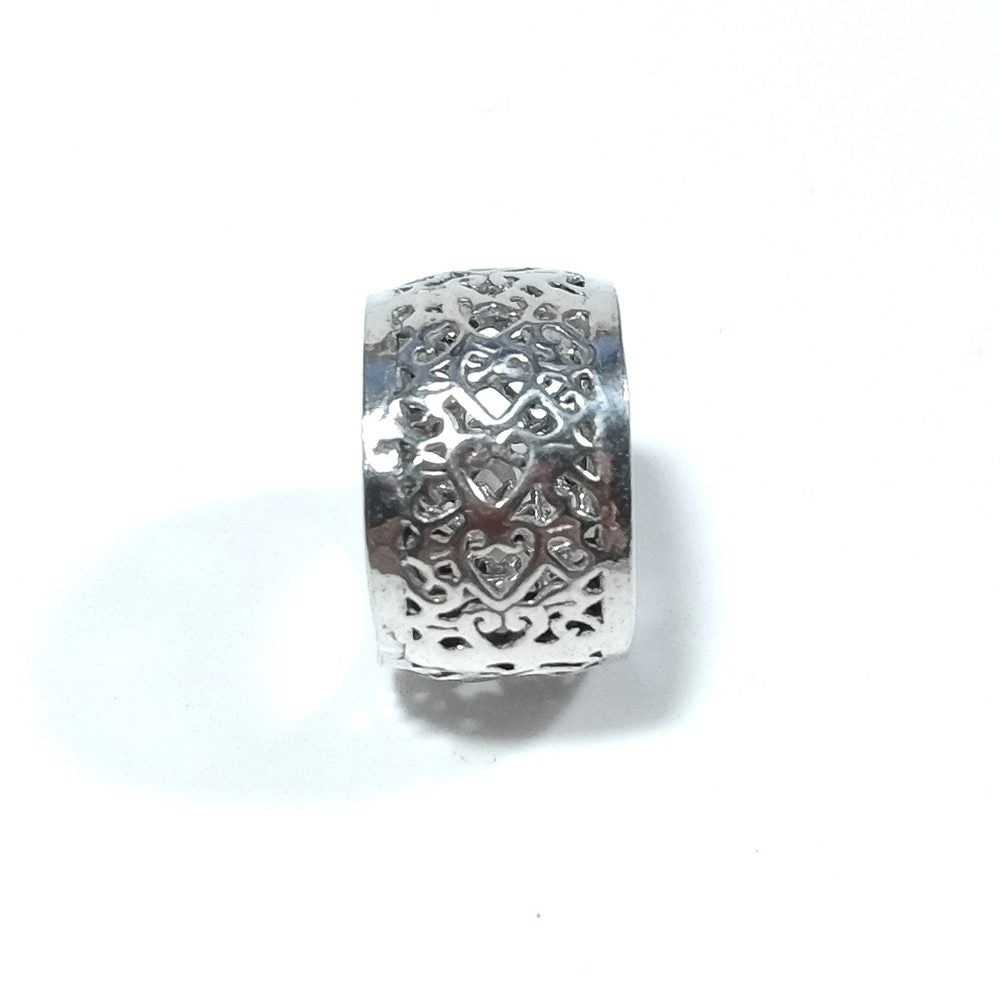 Anello fascia in argento 925 artigianale - cuori