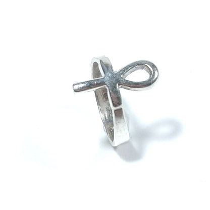 ANELLO ETNICO in argento 925 ANELLO artigianale | ANKH Chiave della vita – immagine3